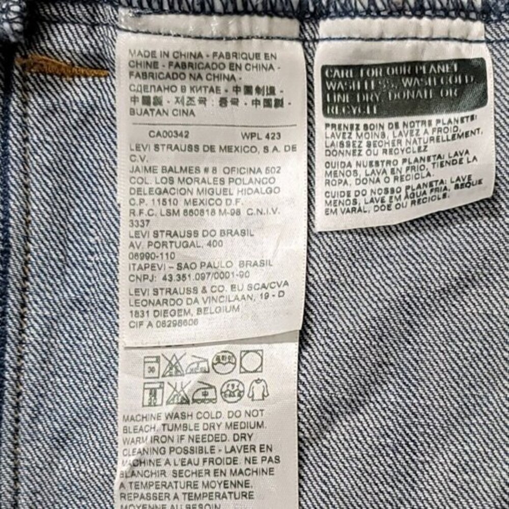 Vintage Levi's Denim Trucker Jacket XL Jean Blue XL - Picture 11 of 13